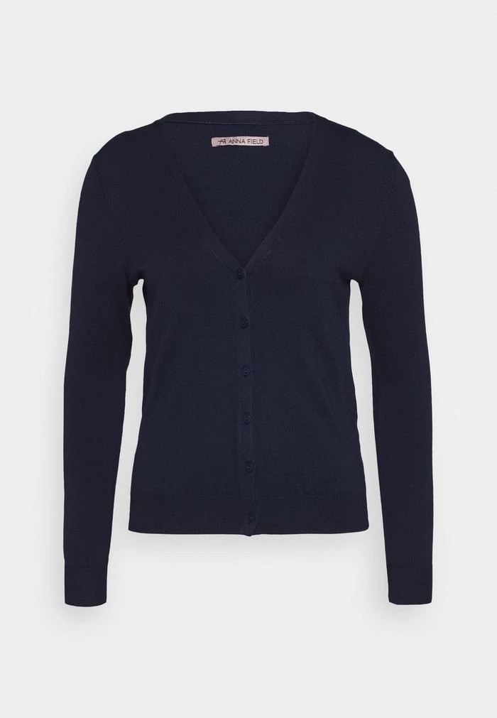 Cardigan ANNA FIELD Anna Field Basic V-neck Cardigan Bleu Marine Femme | NFV-4026464